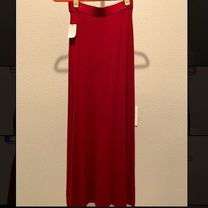 Red Maxi Skirt